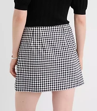Petite Gingham Modern Mini Skort