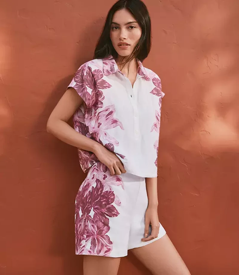 Side Zip Shorts Lily Linen Blend