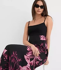 Petite Lily Mixed Media Strappy Midi Pocket Dress