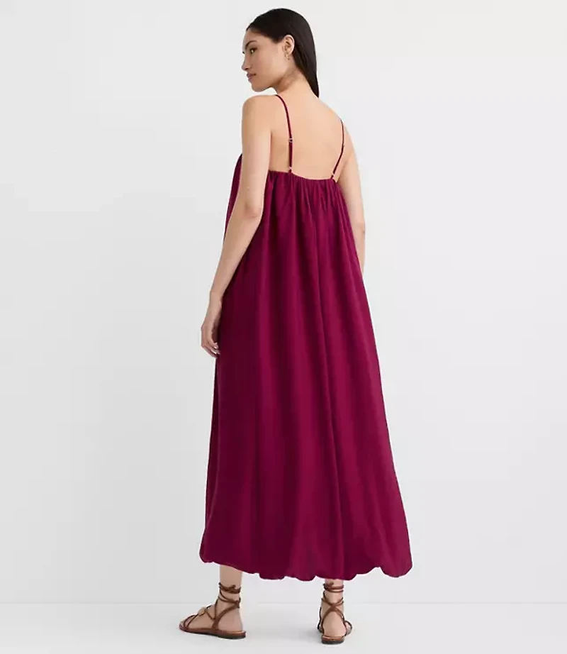 Petite Strappy Bubble Midi Pocket Dress