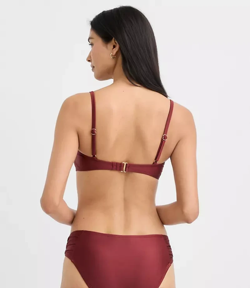LOFT Beach Ruched Underwire Bikini Top