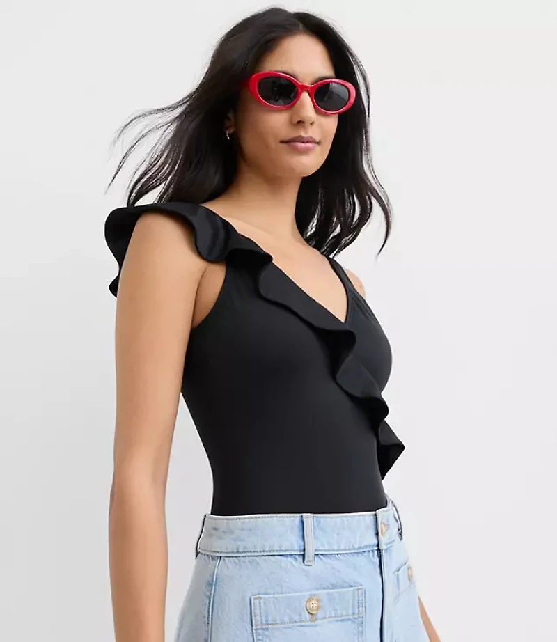 LOFT Ruffle One Piece Swimsuit