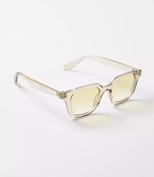 LOFT Translucent Pale Yellow Square Sunglasses NWT LOFT | Accessories | Loft Tortoiseshell Frame Sunglasses  main image 2