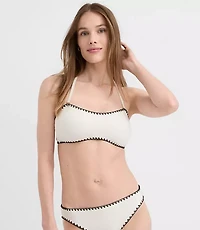 LOFT Beach Whipstitched Bandeau Bikini Top