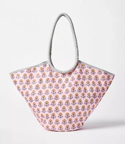 Garden Stripe Tote Bag