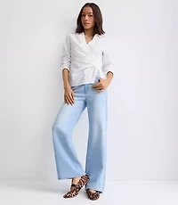 Side Shirred Poplin Shirt
