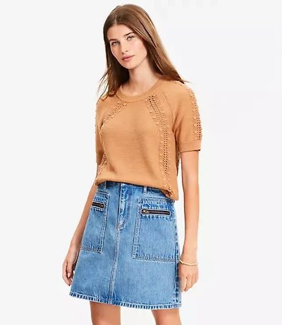 Bobble Raglan Sweater Tee