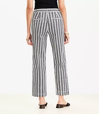 Curvy Palmer Wide Leg Crop Pants in Stripe