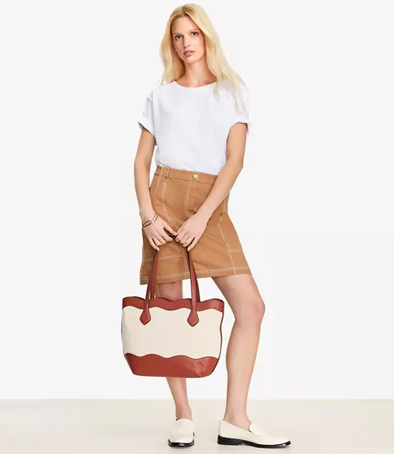 Utility Mixed Media Pocket Mini Dress