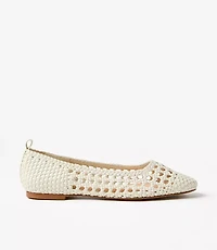 Crochet Chain Ankle Strap Ballet Flats