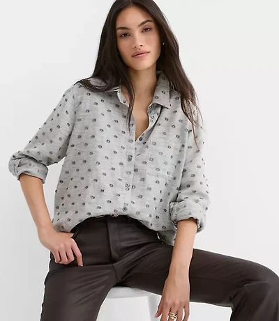 Clip Melange Everyday Relaxed Pocket Shirt