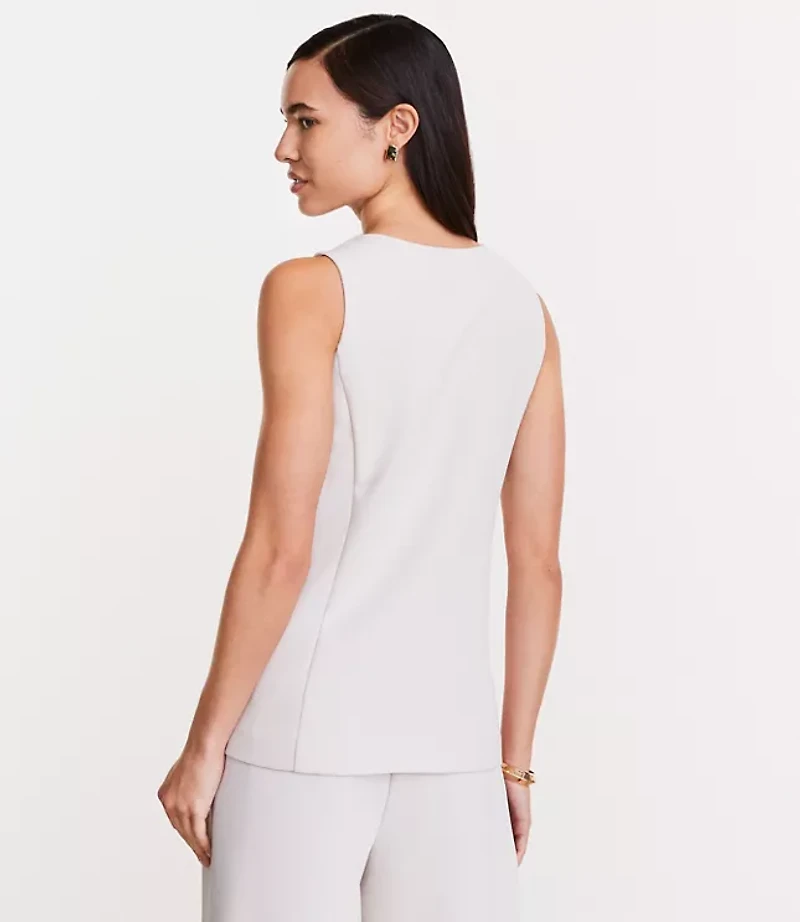 LOFT Versa Crepe Drape High Neck Vest