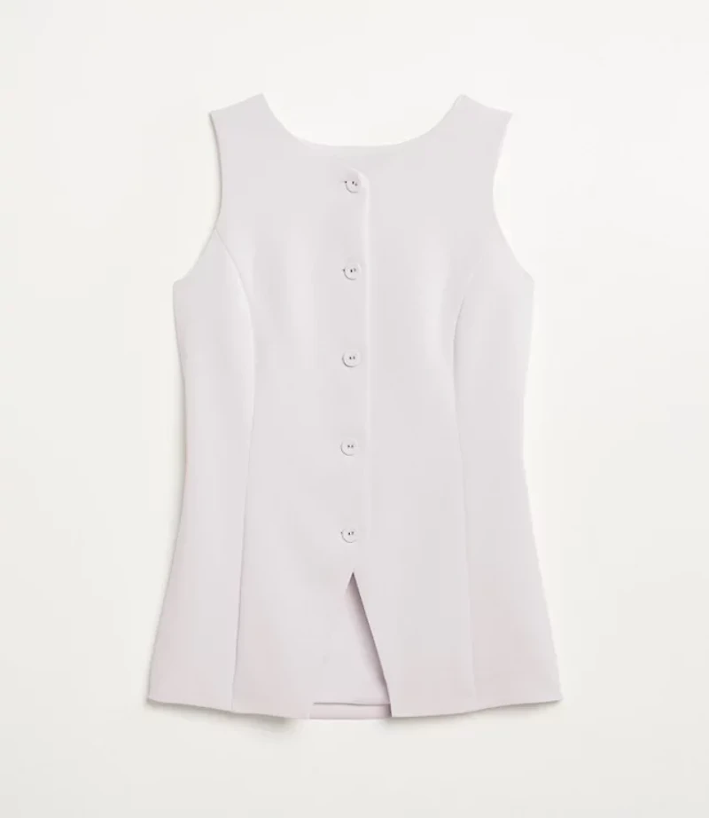LOFT Versa Crepe Drape High Neck Vest