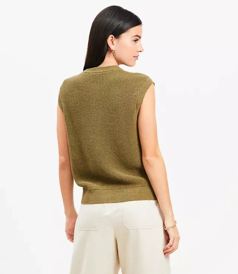 Ribbed Pocket Sweater Vest