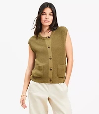 Ribbed Pocket Sweater Vest