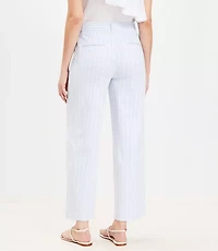 Curvy Palmer Wide Leg Crop Pants in Textured Stripe