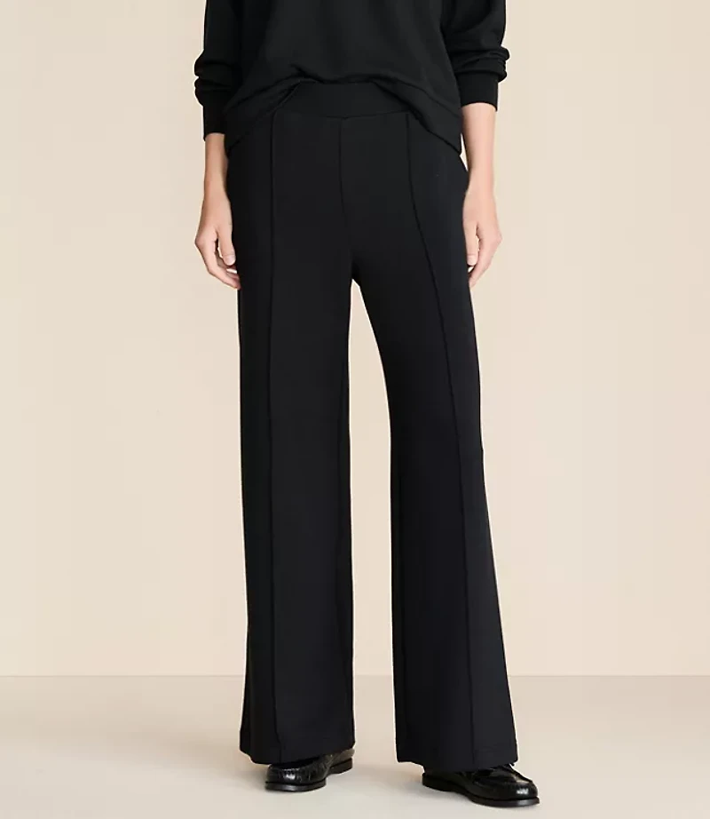 Lou & Grey Scubasoft Pintucked Wide Leg Pants