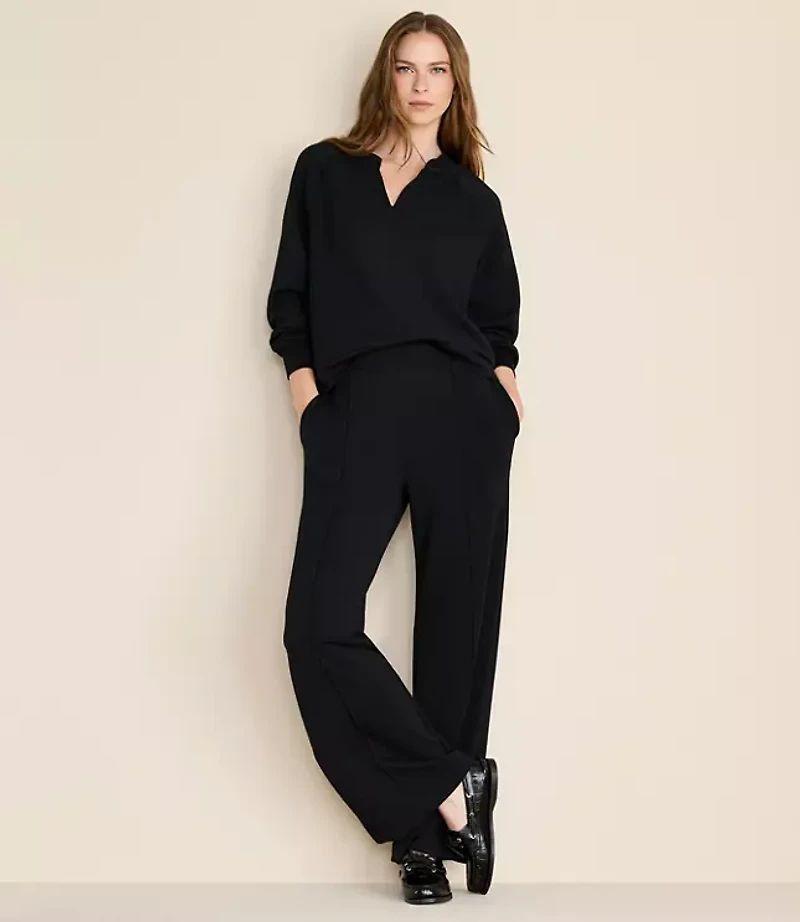 Lou & Grey Scubasoft Pintucked Wide Leg Pants