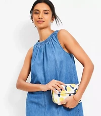 Tall Chambray Seamed Mini Dress