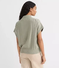 Cable Half Zip Wedge Sweater