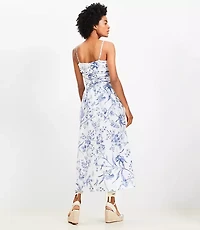 Petite Bird Toile Strappy Midi Pocket Dress