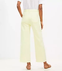High Rise Wide Leg Crop Jeans in Tender Yellow