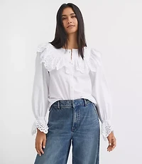 Broderie Ruffle Blouse