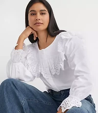 Broderie Ruffle Blouse