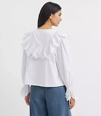 Broderie Ruffle Blouse