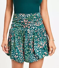 Petite Garden Bubble Hem Mini Skirt