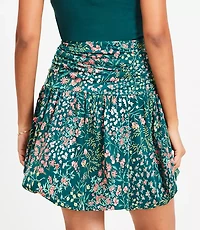Petite Garden Bubble Hem Mini Skirt