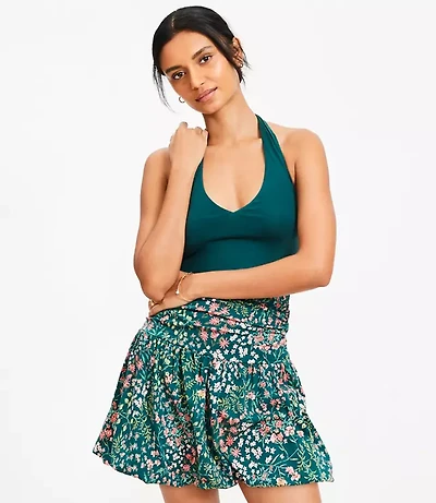 Petite Garden Bubble Hem Mini Skirt