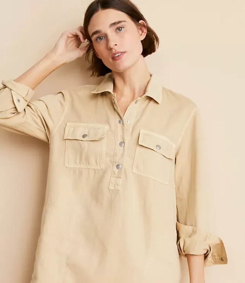 Lou & Grey Utility Pocket Shirtdress