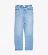 High Rise Straight Jeans Light Vintage Wash