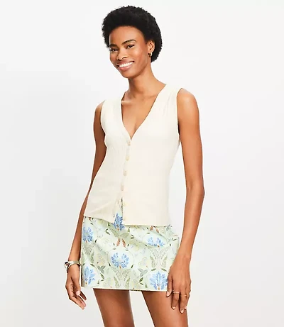 Pointelle Ribbed Vest Top