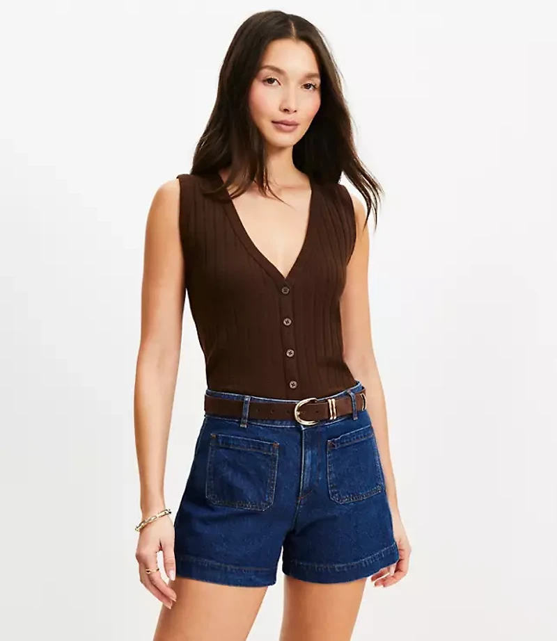 Pointelle Ribbed Vest Top