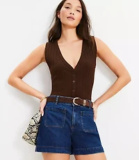 Pointelle Ribbed Vest Top