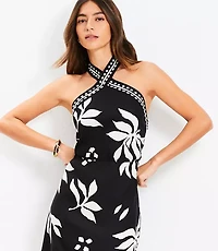 Tall Fern Linen Blend Mini Halter Dress