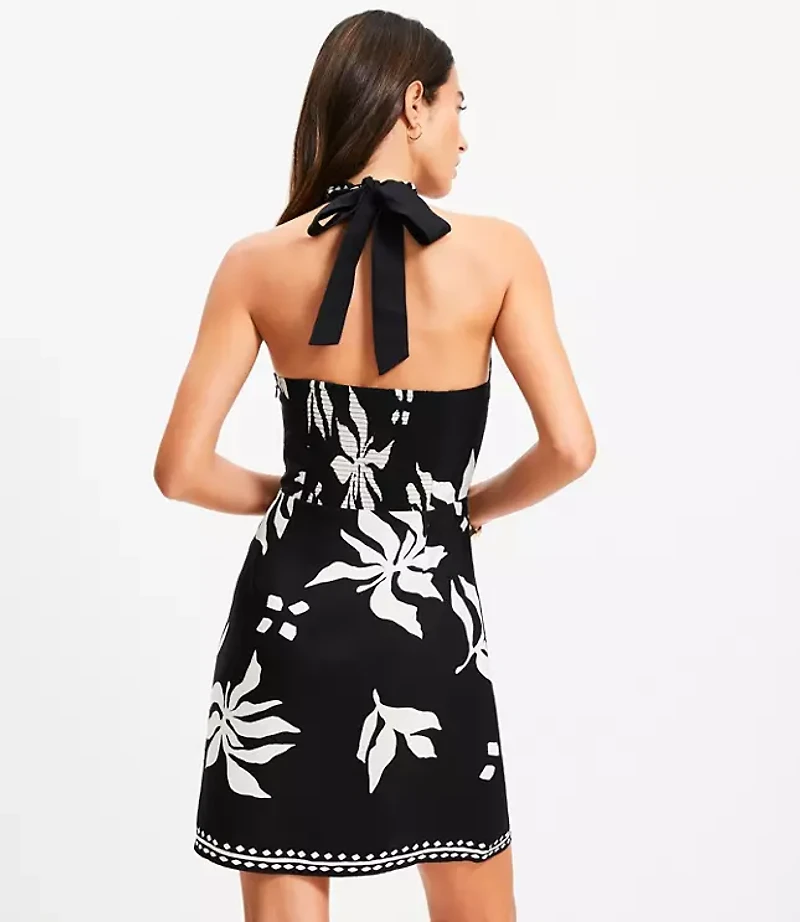 Tall Fern Linen Blend Mini Halter Dress