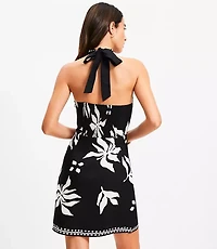 Tall Fern Linen Blend Mini Halter Dress