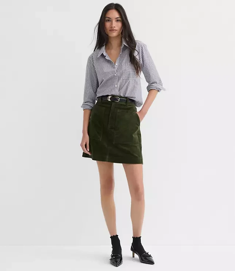 Striped Poplin Everyday Relaxed Pocket Shirt