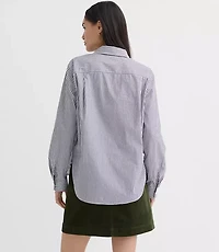 Striped Poplin Everyday Relaxed Pocket Shirt