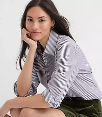 Striped Poplin Everyday Relaxed Pocket Shirt
