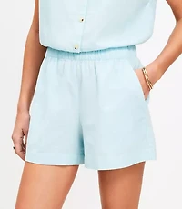 LOFT Beach Linen Cotton Shorts