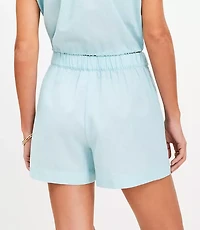 LOFT Beach Linen Cotton Shorts