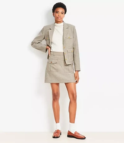 Plaid Patch Pocket Mini Skirt