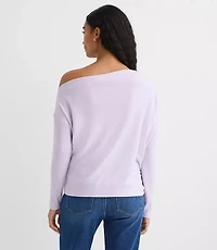 Ribtrim Jersey Off The Shoulder Top