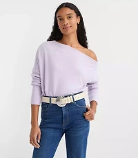 Ribtrim Jersey Off The Shoulder Top