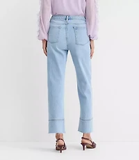 Curvy Fresh Cut High Rise Straight Jeans Light Wash Indigo