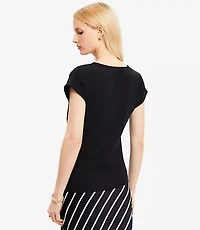 Petite Shirred Tee